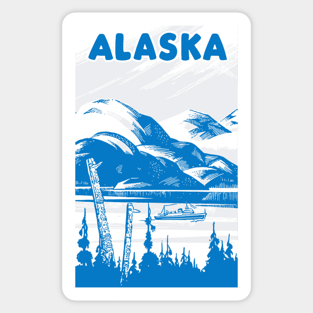 Alaskan Totem Poles Sticker by Widmore